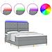 Letto a molle con materasso Grigio chiaro 180 x 200 cm Tessuto - Foto miniatura 4