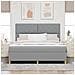 Letto a molle con materasso Grigio chiaro 180 x 200 cm Tessuto - Foto miniatura 5