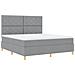 Letto a molle con materasso Grigio chiaro 180 x 200 cm Tessuto - Foto miniatura 6