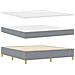 Letto a molle con materasso Grigio chiaro 180 x 200 cm Tessuto - Foto miniatura 7