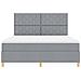 Letto a molle con materasso Grigio chiaro 180 x 200 cm Tessuto - Foto miniatura 8