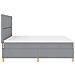 Letto a molle con materasso Grigio chiaro 180 x 200 cm Tessuto - Foto miniatura 9
