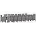 Set da Pranzo per Giardino 17 pcs Grigio chiaro Rattan Polt - Foto miniatura 1