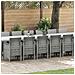 Set da Pranzo per Giardino 17 pcs Grigio chiaro Rattan Polt - Foto miniatura 2