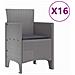 Set da Pranzo per Giardino 17 pcs Grigio chiaro Rattan Polt - Foto miniatura 5