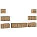 Set mobile TV 8 pcs rovere artigianale 60 x 30 x 30 cm - Foto miniatura 1
