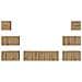 Set mobile TV 8 pcs rovere artigianale 60 x 30 x 30 cm - Foto miniatura 7