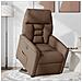 Poltrona Alzapersona Reclinabile Elettrica Marrone Tessuto - Foto miniatura 2