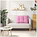 Cuscino per Schiena Rosa 80 x 24 x 50 cm Tessuto - Foto miniatura 4