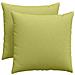 Cuscini da Divano 2 pcs Verde chiaro 50 x 50 cm Tessuto - Foto miniatura 1