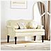 Panca Chesterfield Crema 120,5 x 65 x 75 cm Pelle Sintetica - Foto miniatura 2