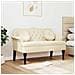 Panca Chesterfield Crema 120,5 x 65 x 75 cm Pelle Sintetica - Foto miniatura 3