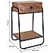 Tavolino In Legno Marrone 43,5x32x73h - Foto miniatura 8