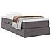 Letto con contenitore e materasso Grigio 90 x 190 cm - Foto miniatura 3