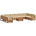 Set divani 11 pcs Naturale e Beige Legno di Acacia Massello - Foto miniatura 1