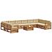 Set divani 11 pcs Naturale e Beige Legno di Acacia Massello - Foto miniatura 3
