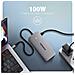 HUB USB HMC-CUB83X2, USB 10Gbps hub, 2x USB-A, USB-C, HDMI & DP 4k / 144Hz, RJ-45 GLAN, PD 100W, kabel USB-C 15cm Cablato USB 3.2 Gen 2 (3.1 Gen 2) Type-C Grigio - Foto miniatura 5