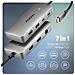 HUB USB HMC-CUB83X2, USB 10Gbps hub, 2x USB-A, USB-C, HDMI & DP 4k / 144Hz, RJ-45 GLAN, PD 100W, kabel USB-C 15cm Cablato USB 3.2 Gen 2 (3.1 Gen 2) Type-C Grigio - Foto miniatura 9