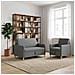 Set di Divani con Storage 2 pcs Grigio Scuro Poliestere - Foto miniatura 2
