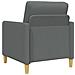 Set di Divani con Storage 2 pcs Grigio Scuro Poliestere - Foto miniatura 5
