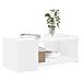 Tavolino da salotto Bianco 90 x 50 x 33 cm Legno ingegnerizzato - Foto miniatura 3