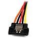 Adattatore cavo splitter Y di alimentazione SATA tipo latch 15 cm - M / F - Foto miniatura 3