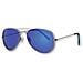 Occhiali Da Sole Zippo Uomo Donna Unisex Montatura Gun Lenti Blu Ob01-12 - Foto miniatura 1
