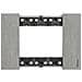 Placca Living Now 3 Moduli Colore Acciaio Ka4803zg - Foto miniatura 1