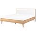 Letto Matrimoniale 160x200cm In Legno Marrone E Bianco Con Led Serris - Foto miniatura 7
