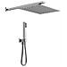 Kit Doccia Rettangolare 30x20 Cm Completo Soffione Braccio Presa Acqua Doccetta Laccio *** Tipo Di Accessorio : Soffione 2 Mm Spessore - Foto miniatura 1