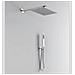 Soffione Doccia Grande Rettangolare 30x20 Cm - Acciaio Inox 304, Ugelli Silicone Anticalcare, Flusso Potente E Rotazione 360°, Effetto Pioggia Tropicale