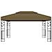 Gazebo con Tetto Doppio 3x4 m Grigio Talpa 180 g / m² - Foto miniatura 3
