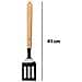 Spatola Per Barbecue In Acciaio Inossidabile Con Manico In Legno Di Quercia 41cm, Noir / Beige - Foto miniatura 5