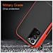 Custodia Compatibile Con Samsung Galaxy Note 20 Ultra In Rosso Opaco - Bottoni Neri - Coperchio Protettivo Ibrido Con Interno In Silicone Tpu E Retro In Plastica Opaca - Foto miniatura 5