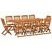 Set da Pranzo da Giardino 11 pz 220x90x75 cm Massello di Acacia - Foto miniatura 2