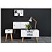 Lokka Credenza Scandinava Bianca Con Mensole E 2 Scomparti Chiusi - Foto miniatura 4