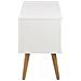 Lokka Credenza Scandinava Bianca Con Mensole E 2 Scomparti Chiusi - Foto miniatura 5