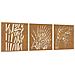 Decorazioni Muro Giardino 3 Pz 55x55 Cm Erba In Acciaio Corten - Foto miniatura 2