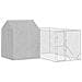 Cuccia Cani Da Esterno Tetto Argento 4x4x2,5 M Acciaio Zincato - Foto miniatura 3