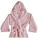 Accappatoio Con Cappuccio In Morbida Spugna Mod. Sophie Tinta Unita Vari Colori Xl Orchidea - Foto miniatura 3