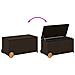 Contenitore Da Giardino Con Ruote Marrone 190l In Polyrattan - Foto miniatura 9