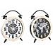 Orologio Da Tavolo Dkd Home Decor 41 X 6,5 X 52,5 Cm Cristallo Naturale Nero Bianco Ferro Vintage Legno Mdf (2 Unità) - Foto miniatura 1