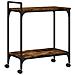 Carrello Da Cucina Rovere Fumo 60,5x31x72,5cm Legno Multistrato - Foto miniatura 2