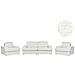 Set Da Salotto 5 Posti Alla Bouclé Bianco Sporco - Foto miniatura 4