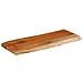 Piano Tavolo 100x40x3,8 Cm Rettangolare Legno Acacia Bordi Vivi - Foto miniatura 2