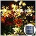 Catenaria 30 Luci Led Energia Solare Fiocco Neve Natale Bianco Naturale Esterno - Foto miniatura 1