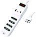 Md-pm102 Multipresa 4 Posti Bpasso Con Interruttore + 2 Usb 1 X Usb-a 1 X Usb C Con Protezione Termica Bianca - Foto miniatura 1