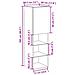 Mobile TV con Luci LED Rovere Artigianale 30,5x30x102 cm - Foto miniatura 4