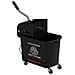 Carrello per Pulizie in Plastica PP da 20L con Secchio e Strizzatore, 60x27x70.5 cm, Nero - Foto miniatura 1