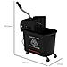Carrello per Pulizie in Plastica PP da 20L con Secchio e Strizzatore, 60x27x70.5 cm, Nero - Foto miniatura 6